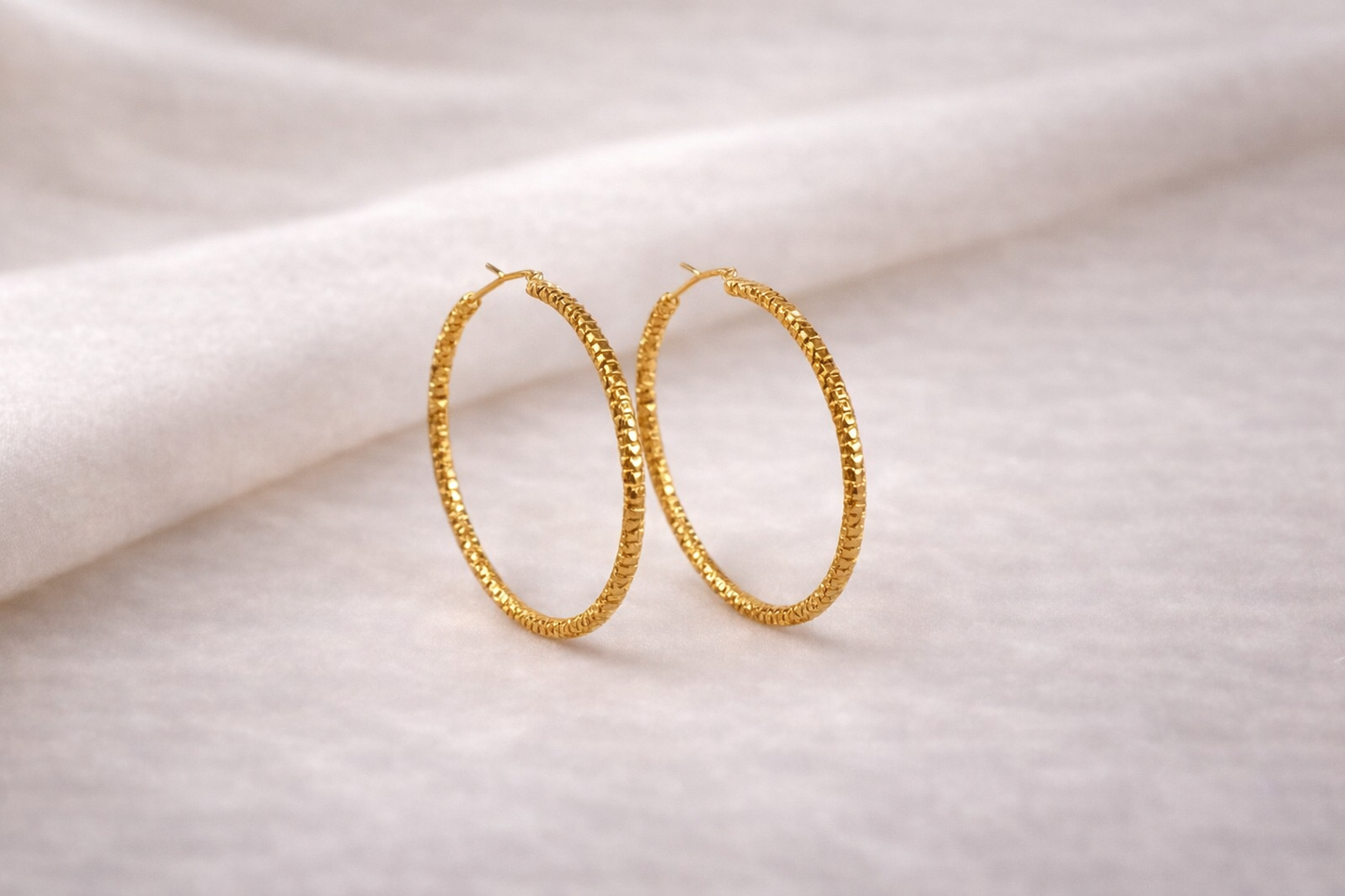 Golden Aura Hoops Earrings