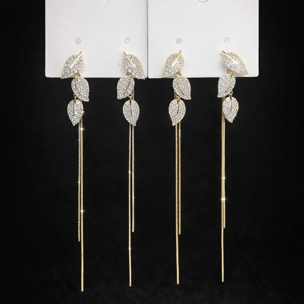 Crystal Vine Cascade Earrings