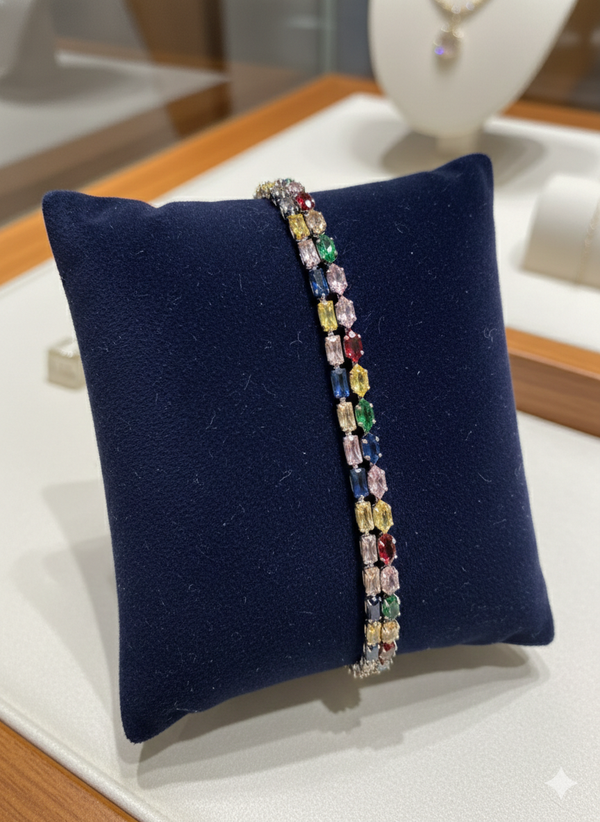 Celestial Spectrum Tennis Bracelet