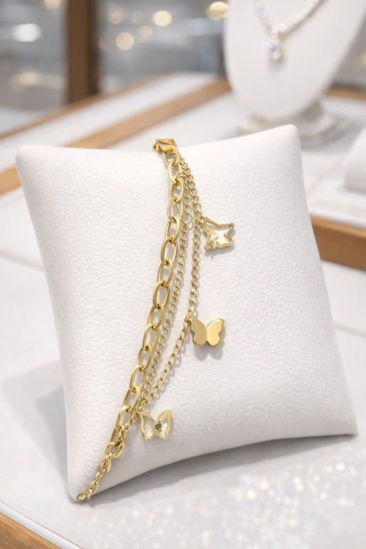 Celestial Butterfly Charm Bracelet