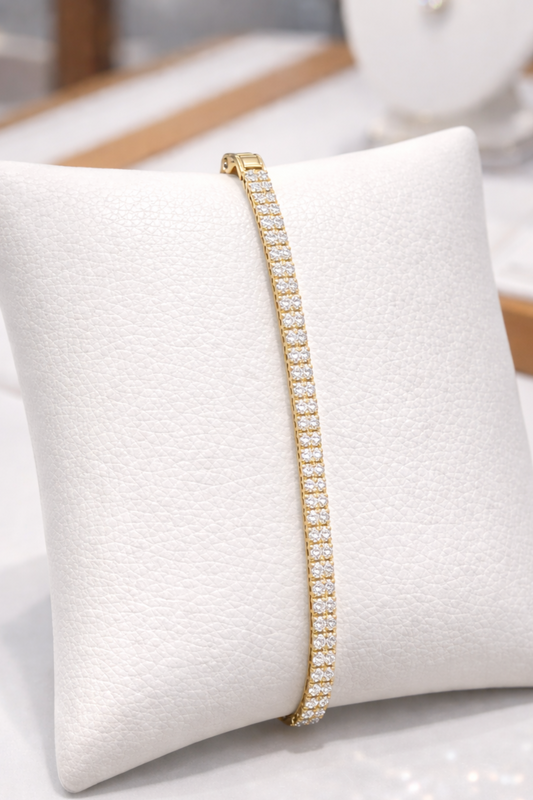 Golden Radiance Tennis Bracelet