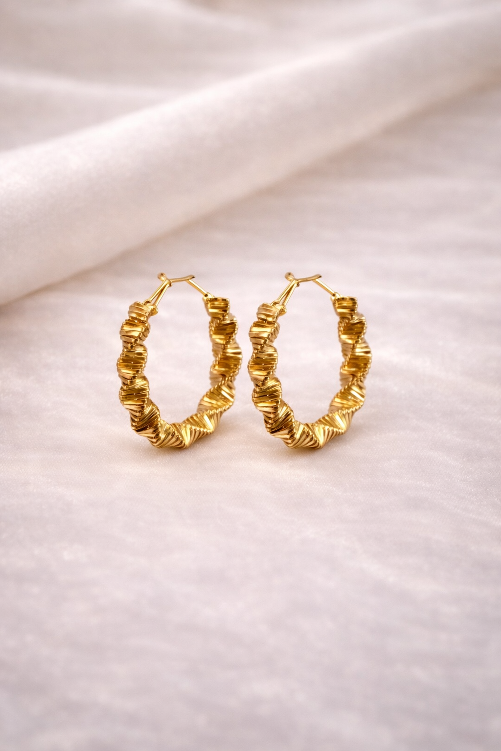 Golden Helix Hoops Earrings