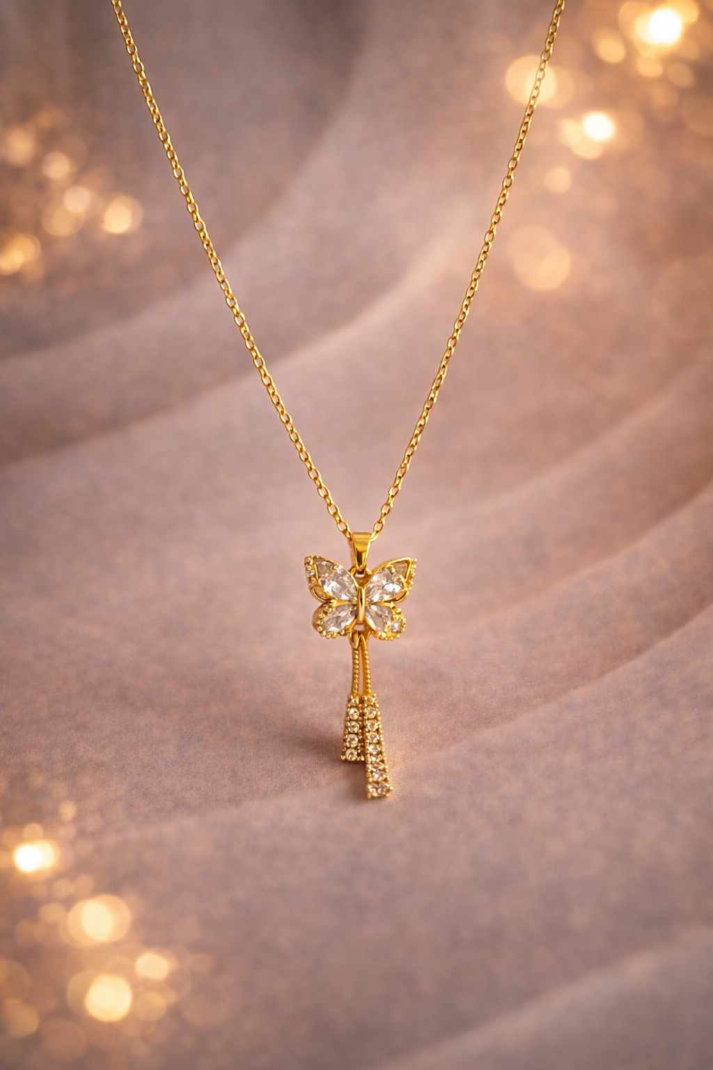 Butterfly Glow Drop Pendant