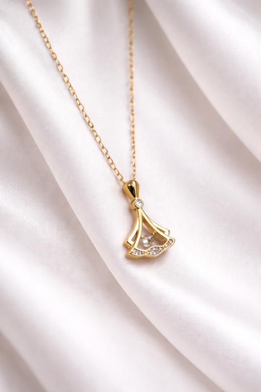 Golden Aura Crown Pendant