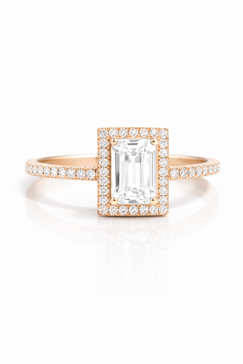 Ivory Radiance Halo Ring