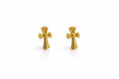 Divine Cross Stud Earrings