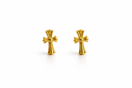 Divine Cross Stud Earrings