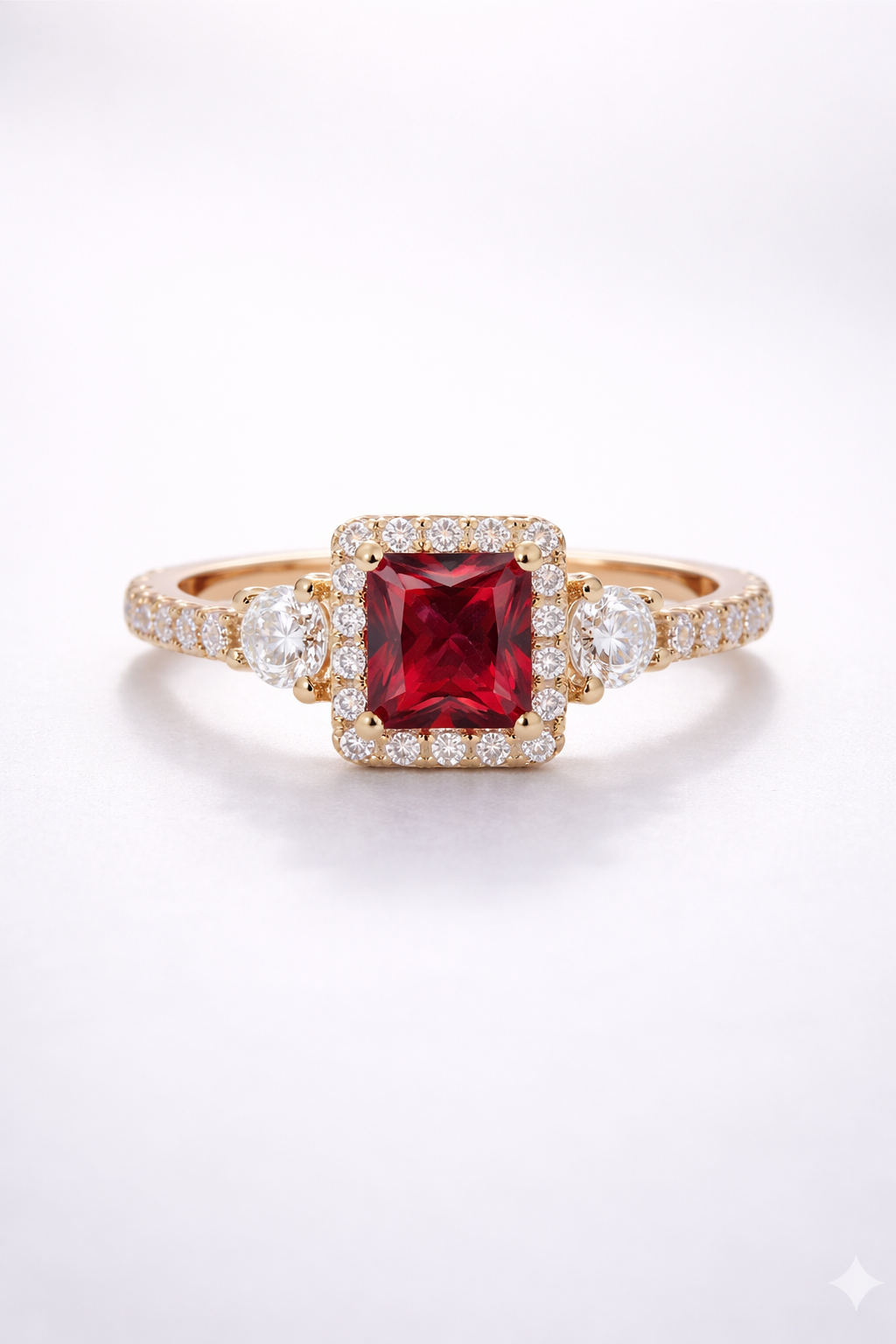 Crimson Royale Halo Ring