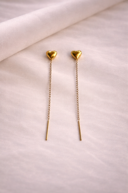 Golden Heart Whisper Earings