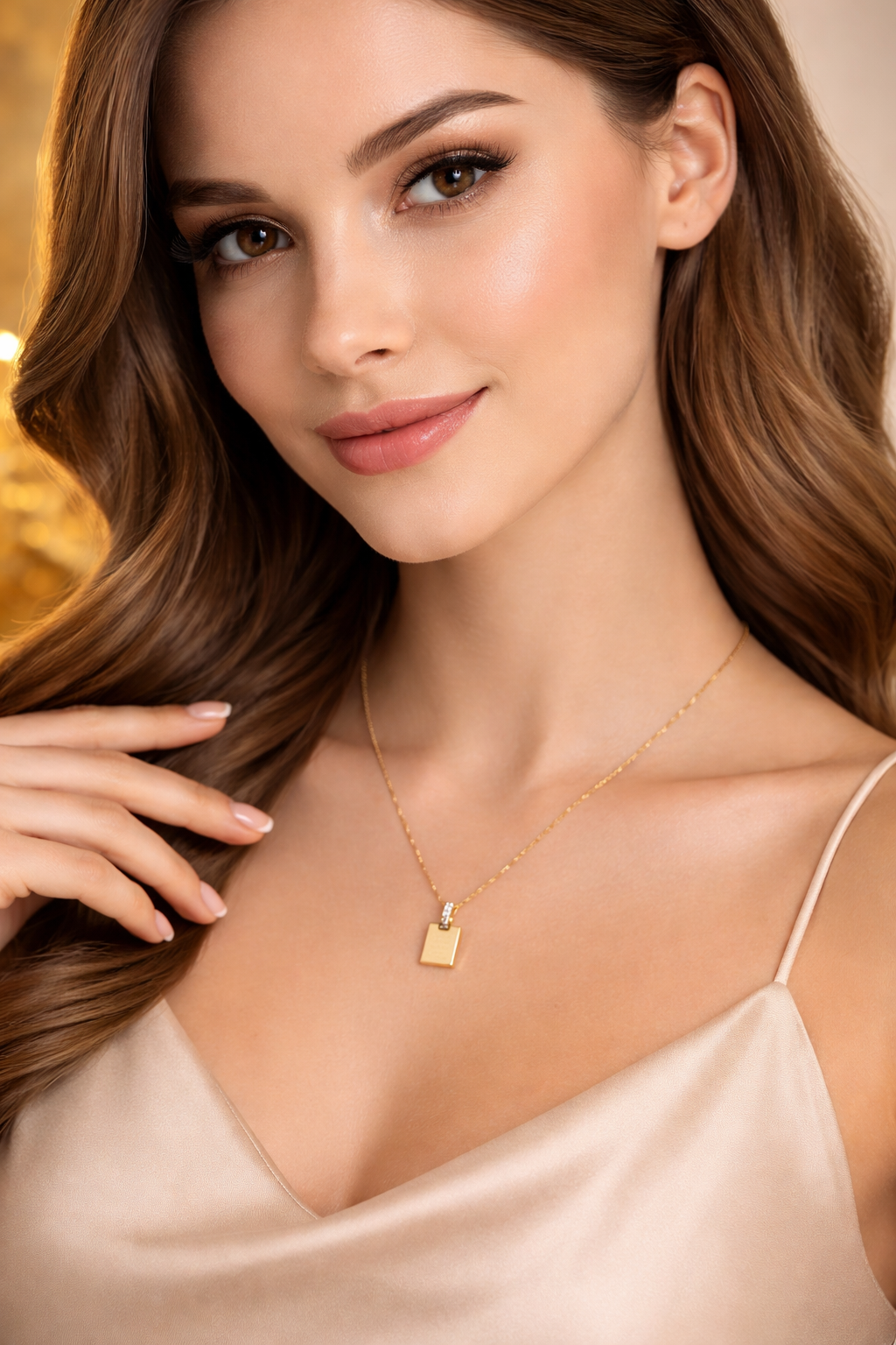 Signature Gold Tag Pendant