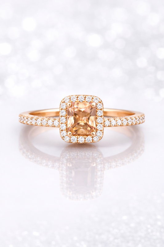 Golden Amber Radiance Ring