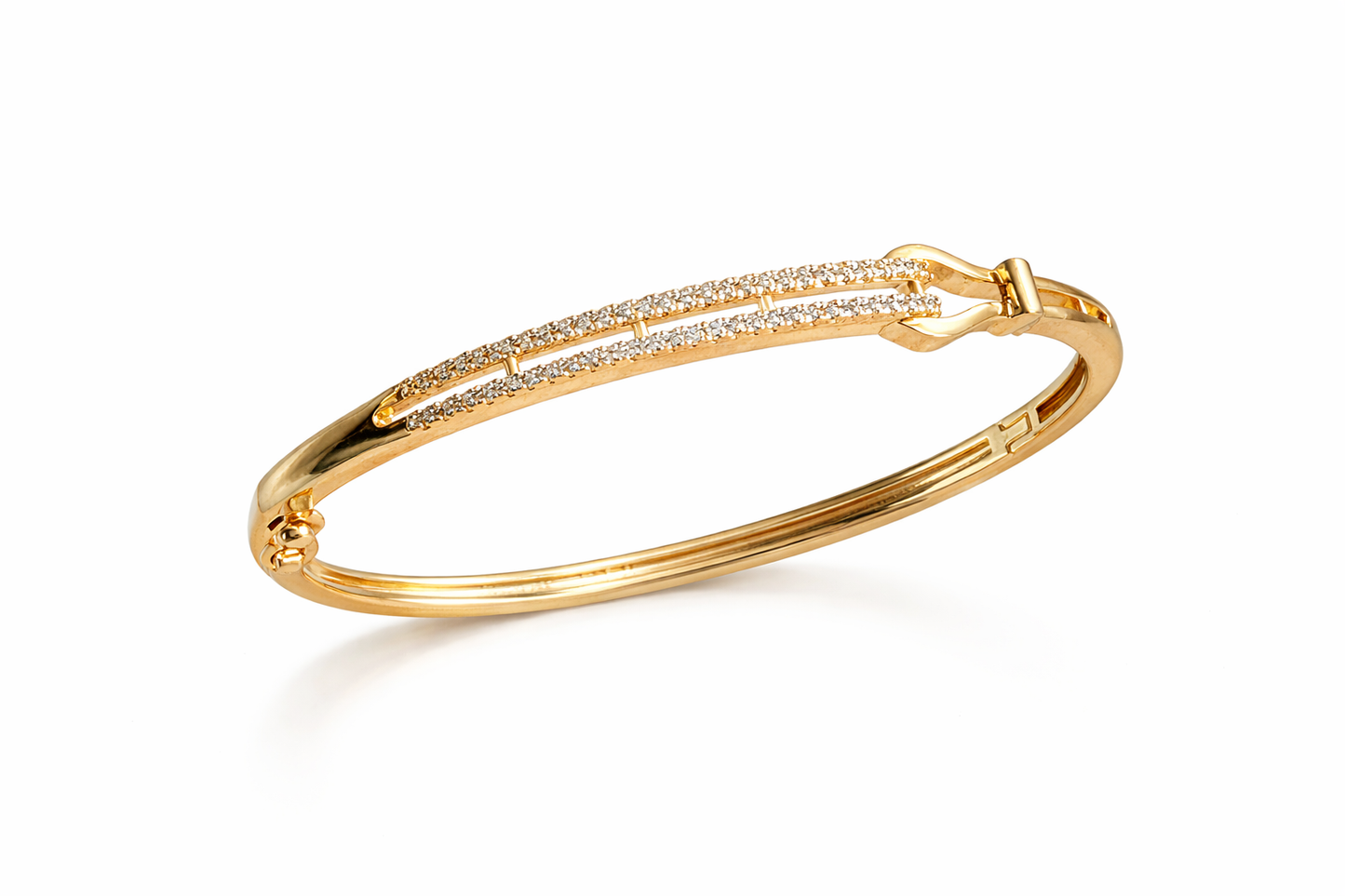 Golden Curve Crystal Women Bracelet