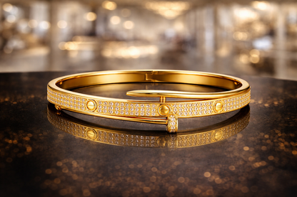 Radiant Nail Luxe Gold Women Bracelet