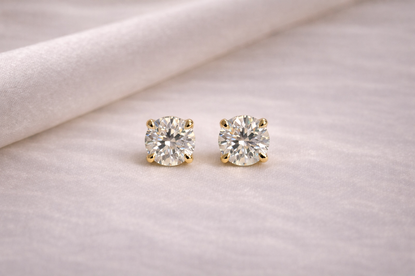 Celeste Solitaire Stud Earrings