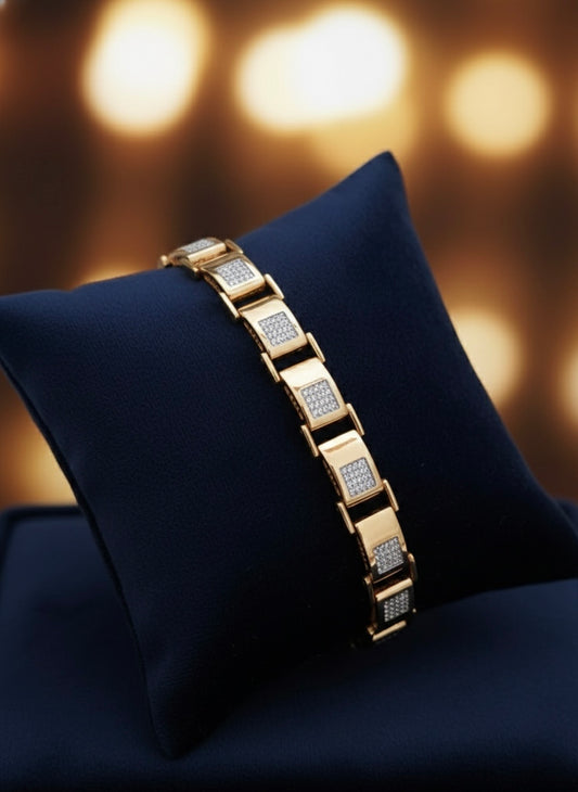 Golden Prism Link Men's Bracelet