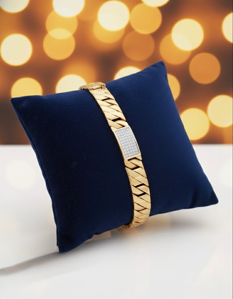 Golden Titan Link Men's Bracelet