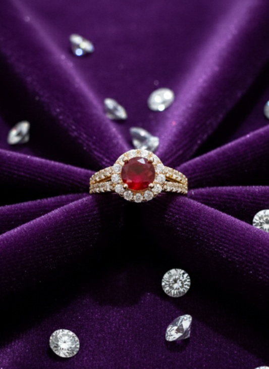 Crimson Aura Halo Ring