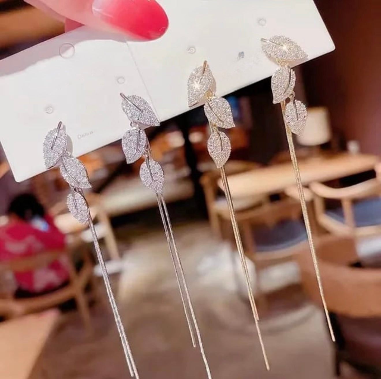 Crystal Vine Cascade Earrings