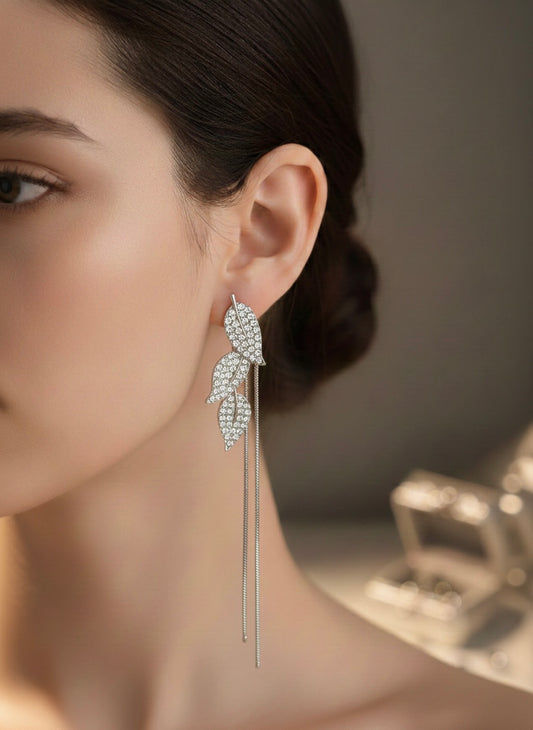 Crystal Vine Cascade Earrings
