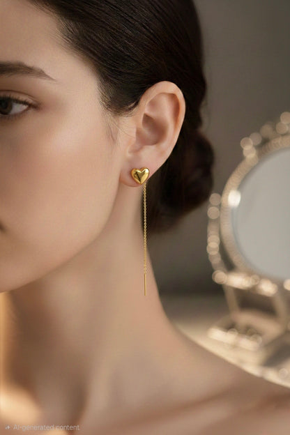 Golden Heart Whisper Earings