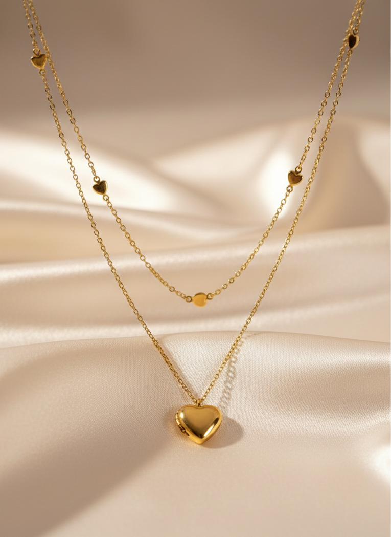 Aurora Gold Heart Pendant