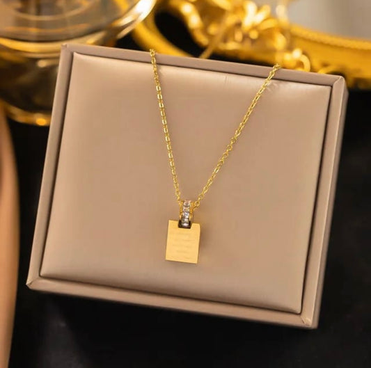 Signature Gold Tag Pendant